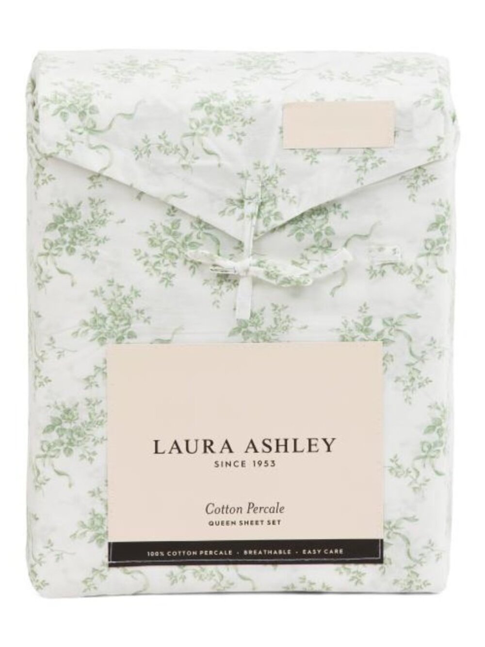 LAURA ASHLEY Cotton Percale Floral Sheet Set
